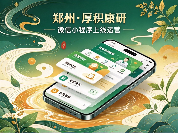 恭喜郑州” 厚积康研 “微信小程序上线运营