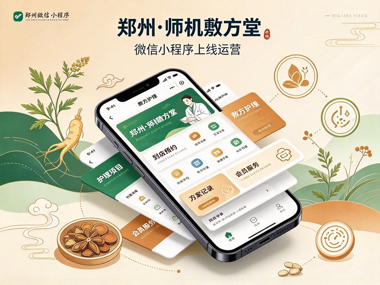恭喜郑州” 师机敷方堂 “微信小程序上线运营
